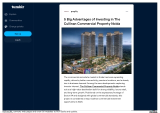 5 Big Advantages of Investing in The Cullinan Commercial Property Noida