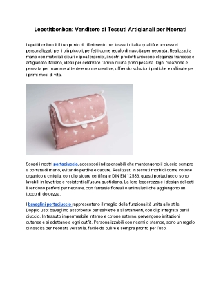 Regali Nascita Neonata: Catene Portaciuccio Personalizzate