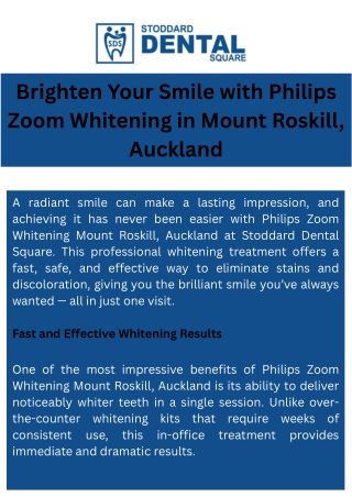 Brighten Your Smile with Philips Zoom Whitening in Mount Roskill, Auckland