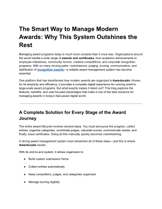 The Smart Way to Manage Modern Awards_ Why This System Outshines the Rest