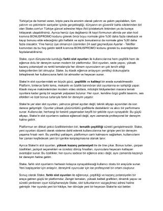 Stake Promosyon Kodu