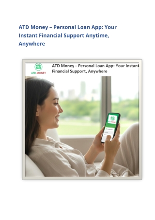 ATDMoney Personal Loan App: Download Now for Quick Cash Support