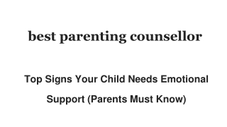 _best parenting counsellor