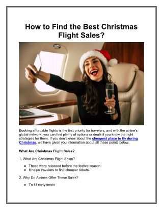Best Christmas Flight Sales  1-833-543-2021