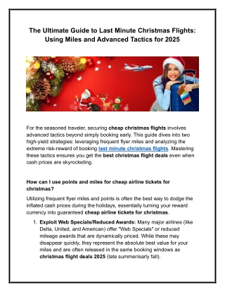 Last Minute Christmas Flights  -  1-833-543-2021