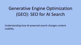 Master GEO with a Generative AI Course in India