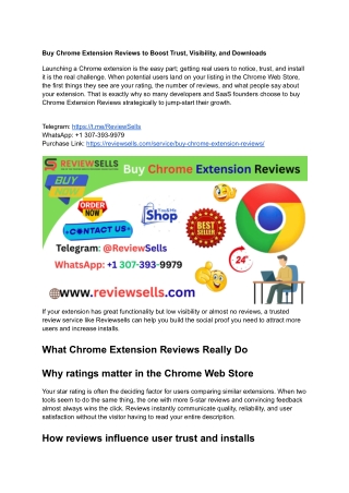 Buy Chrome Extension Reviews to Boost Trust, Visibility, and Downloads