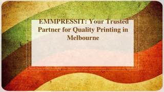 EMMPRESSIT Your Trusted Partner for Quality Printing in Melbourne