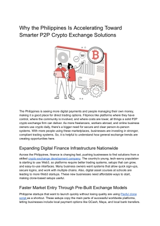 Why the Philippines Is Accelerating Toward Smarter P2P Crypto Exchange Solutions