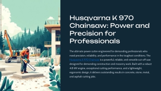 Husqvarna K 970 Chainsaw Heavy-Duty Concrete Cutter | SDS LLC