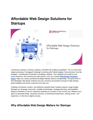 Affordable Web Design Solutions for Startups
