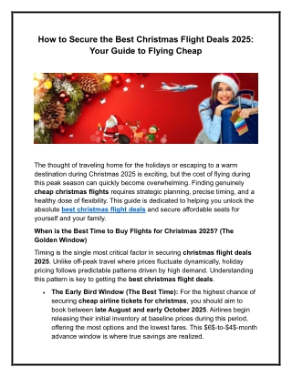 Best Christmas Flight Deals 2025 -  1-833-543-2021