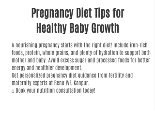 Pregnancy Diet Tips for Healthy Baby Growth