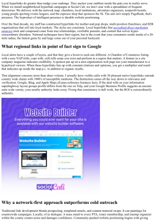 Local Link Building: Social Cali’s Community-Driven Approach