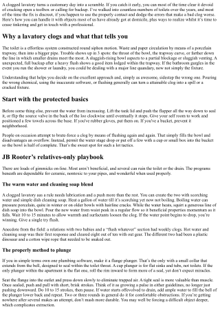 Unclogging a Toilet with Household Items: JB Rooter’s Safe Hacks