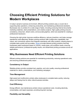 Tenaui Printing Solutions