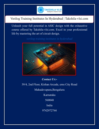 Verilog Training Institutes In Hyderabad | Takshila-vlsi.com