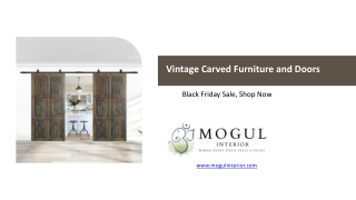 Vintage Carved Furniture and Doors - Black Friday Sale, Shop Now