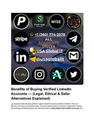 Before You Buy LinkedIn Accounts in 2025, Here's What ...