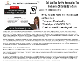 Get Verified PayPal Accounts: The Complete 2025 Guide to Safe, Legitimate, and Secure Verification