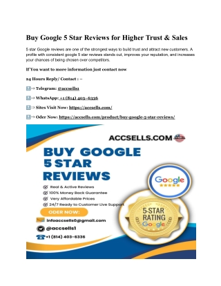 Buy Google 5 Star Reviews for Higher Trust & Sales