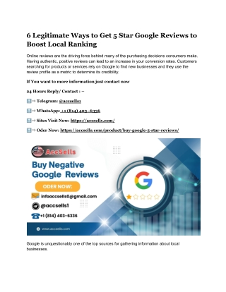 6 Legitimate Ways to Get 5 Star Google Reviews to Boost Local Ranking