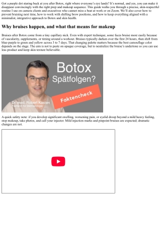 Covering Bruises After Botox: Makeup Methods That Work