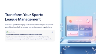 The Ultimate Sports League Management Software