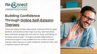 Building Confidence Through Online Self-Esteem Therapy