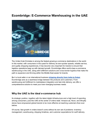Ecombridge_ Your Source for E-Commerce Warehousing in the UAE (1)