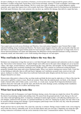 Kitchener Roofing Near Me: Fast Local Roof Leak Repair
