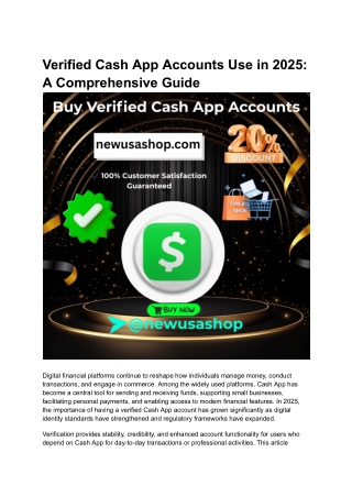 Buy Verified Cash App Accounts _ A Comprehensive Guide