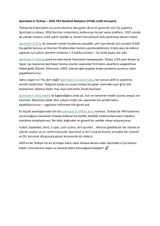 Sportsbet.io Türkiye Analizi Güvenilir Kripto Bahis Platformu İncelemesi