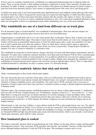 The Science Behind Laminated Windshield Glass