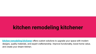 kitchen remodeling kitchener