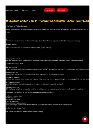 Volkswagen Car Key Replacememt