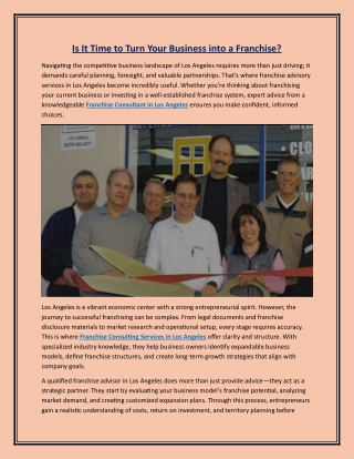 Is It Time to Turn Your Business into a Franchise?
