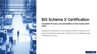 BIS Scheme X Certification | Process, Benefits & Guide