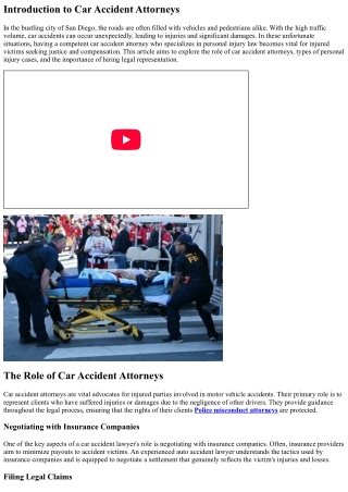 Car Accident Attorneys: Advocating for Injured Victims in San Diego