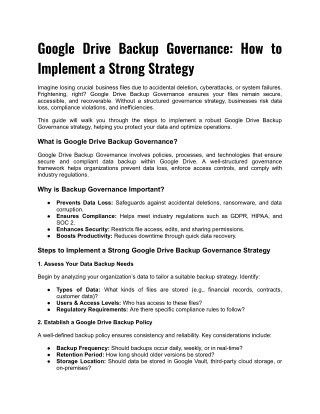 Google Drive Backup Governance_ How to Implement a Strong Strategy