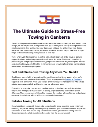 The Ultimate Guide to Stress-Free Towing in Canberra