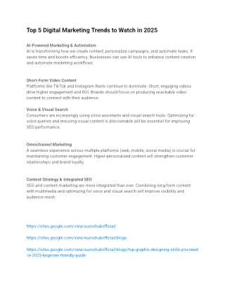 Top 5 Digital Marketing Trends