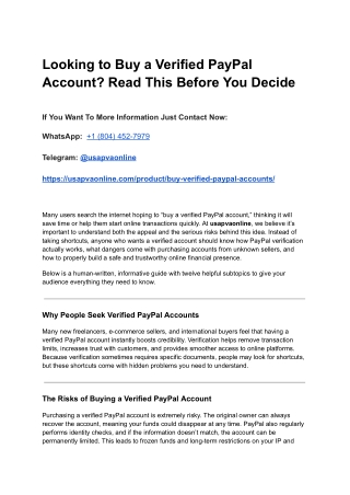Looking to Buy a Verified PayPal Account