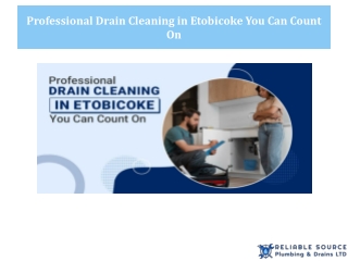 Professional Drain Cleaning in Etobicoke You Can Count On