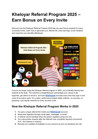 Kheloyar Referral Program 2025 – Earn Bonus on Every Invite