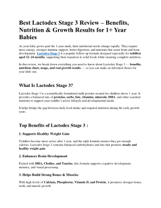 Best Lactodex Stage 3 Review