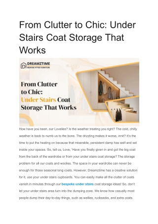 From Clutter to Chic Under Stairs Coat Storage That Works
