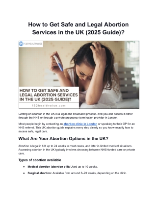 How to Get Safe and Legal Abortion Services in the UK (2025 Guide)_