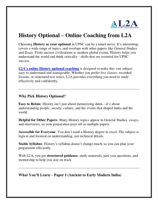 History optional coaching online