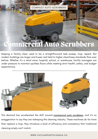 Top Features to Look for in High-Quality Commercial Auto Scrubbers